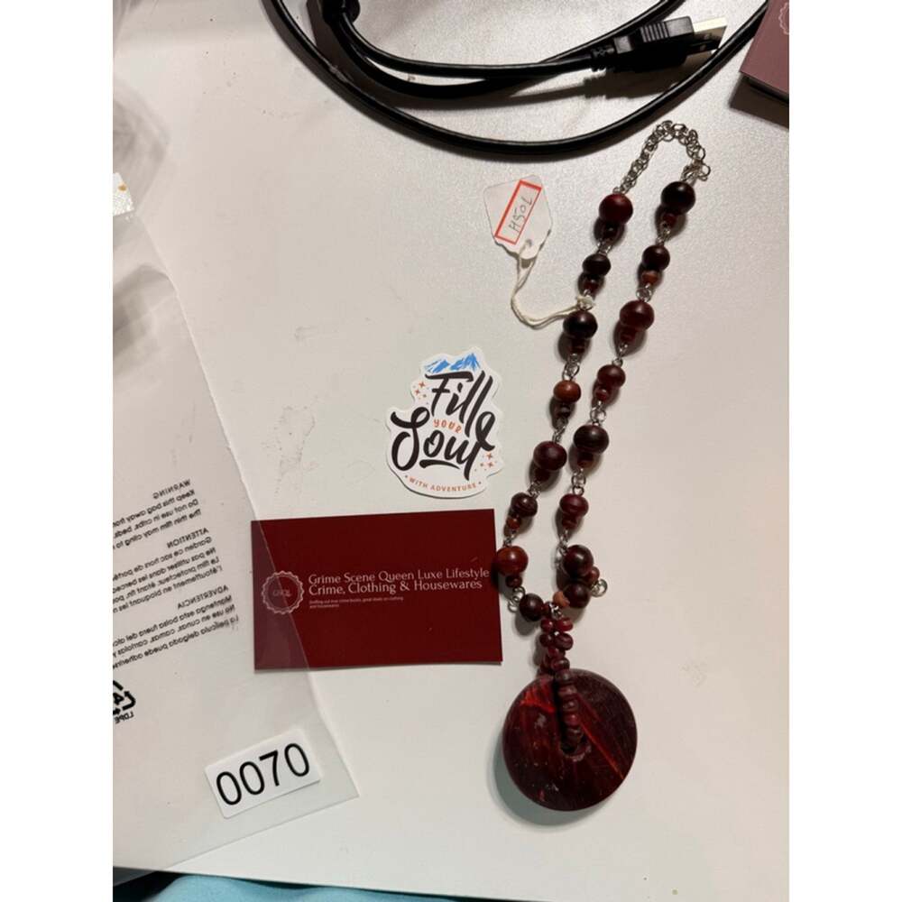 Brown Beaded Necklace from vendor for Free People and Anthropo